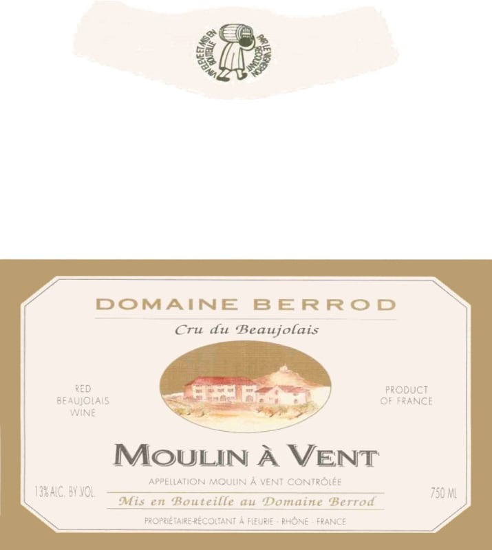 Domaine Berrod Beaujolais Moulin-a-Vent 2010 Front Label