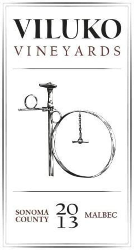 Viluko Vineyards Malbec 2013 Front Label