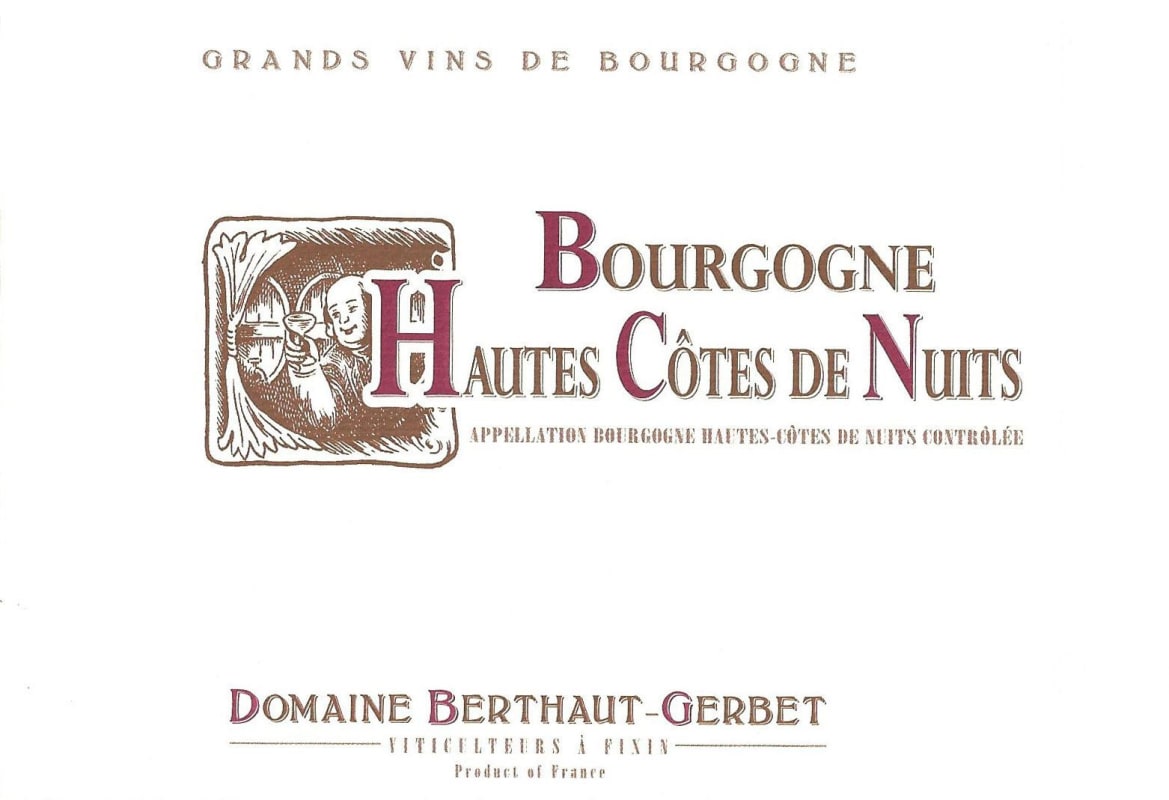 Berthaut-Gerbet Bourgogne Hautes Cotes de Nuits 2014 Front Label