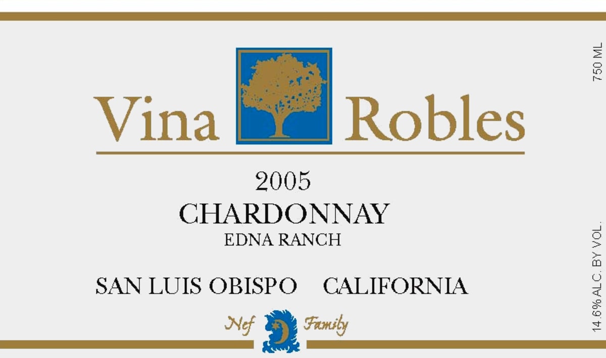 Vina Robles Edna Ranch Chardonnay 2005 Front Label