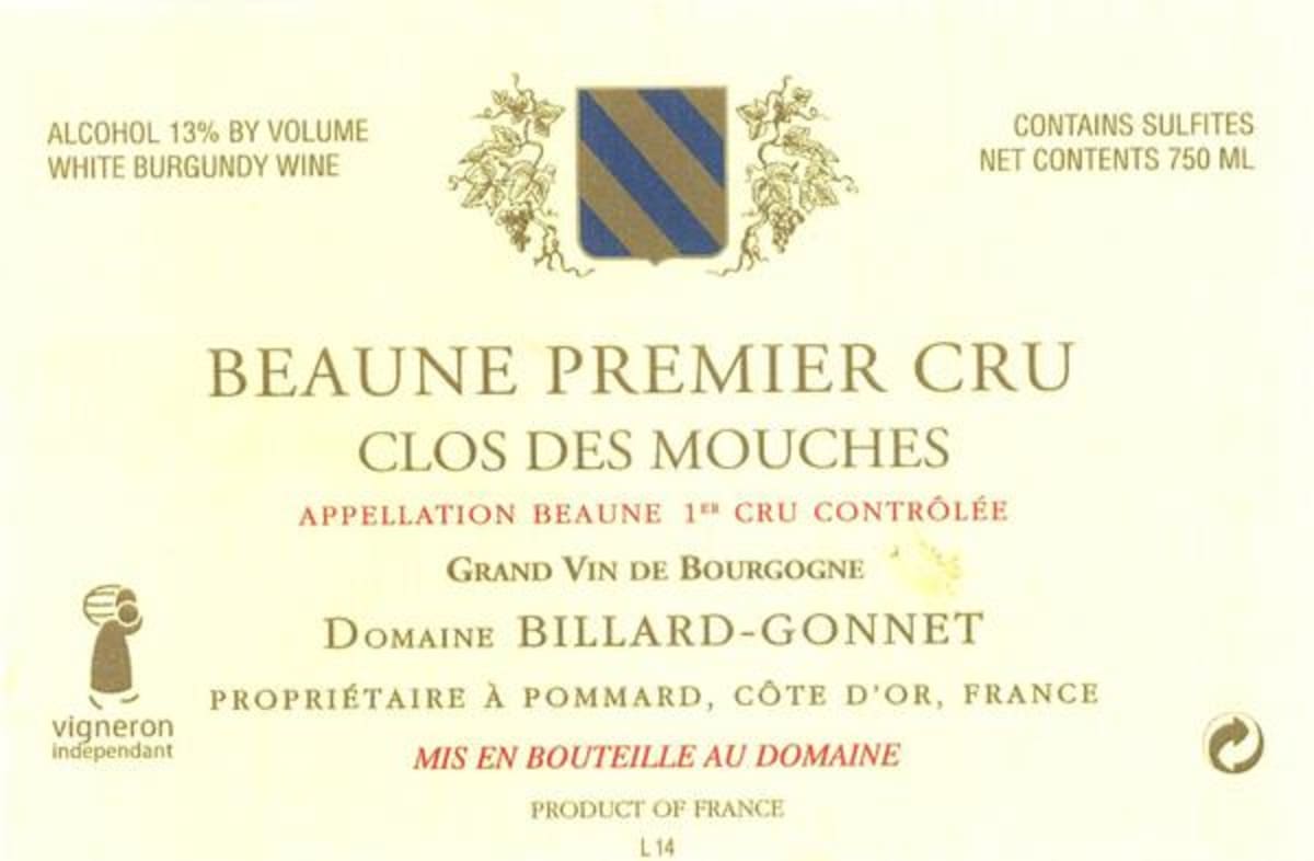 Billard-Gonnet Beaune Clos des Mouches Premier Cru 2012 Front Label