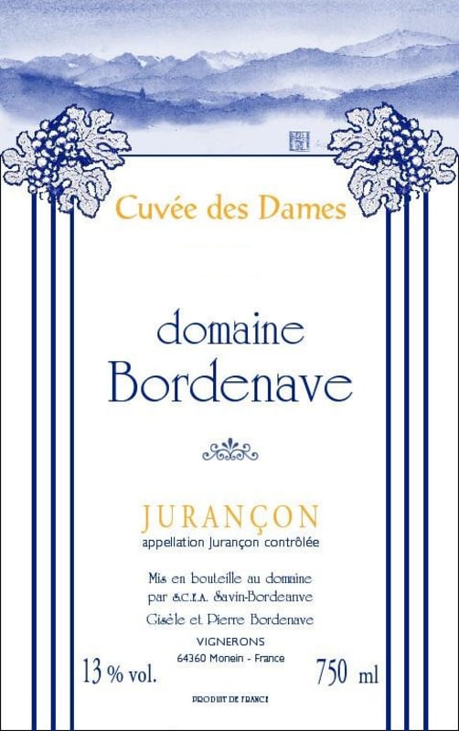 Domaine Bordenave Cuvee des Dames 2008 Front Label