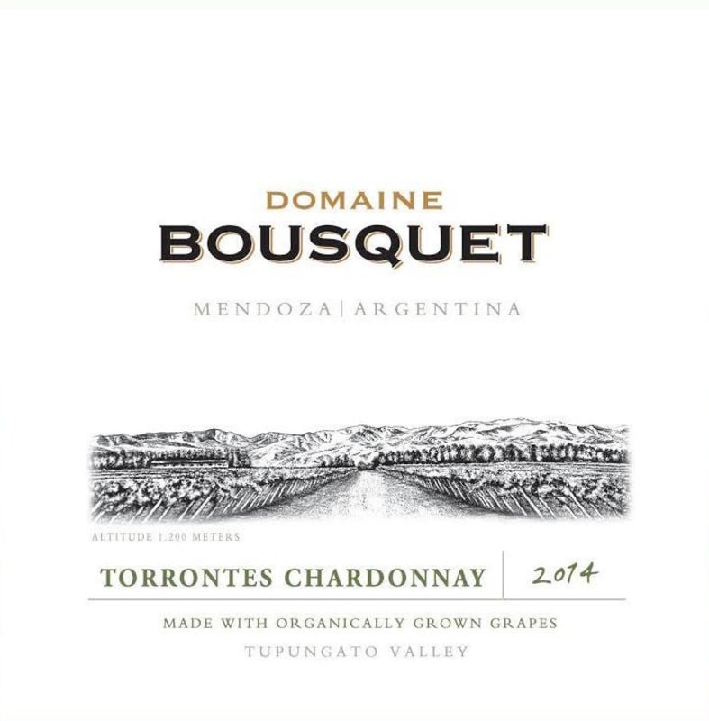 Domaine Bousquet Torrontes Organic Chardonnay 2014 Front Label
