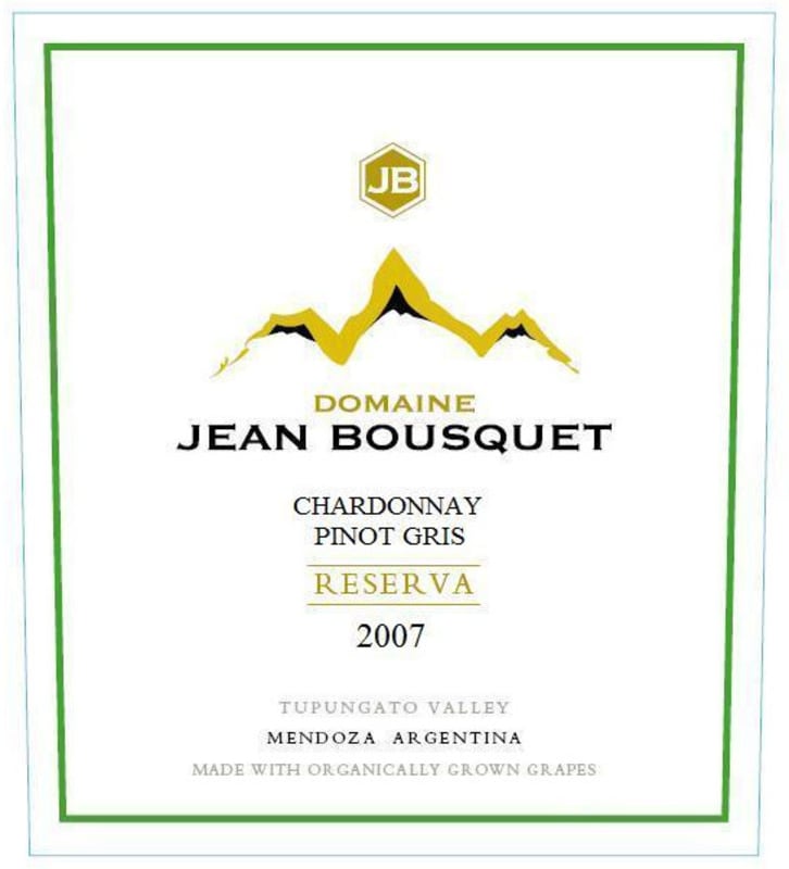 Domaine Bousquet Reserva Organic Chardonnay Pinot Gris 2007 Front Label