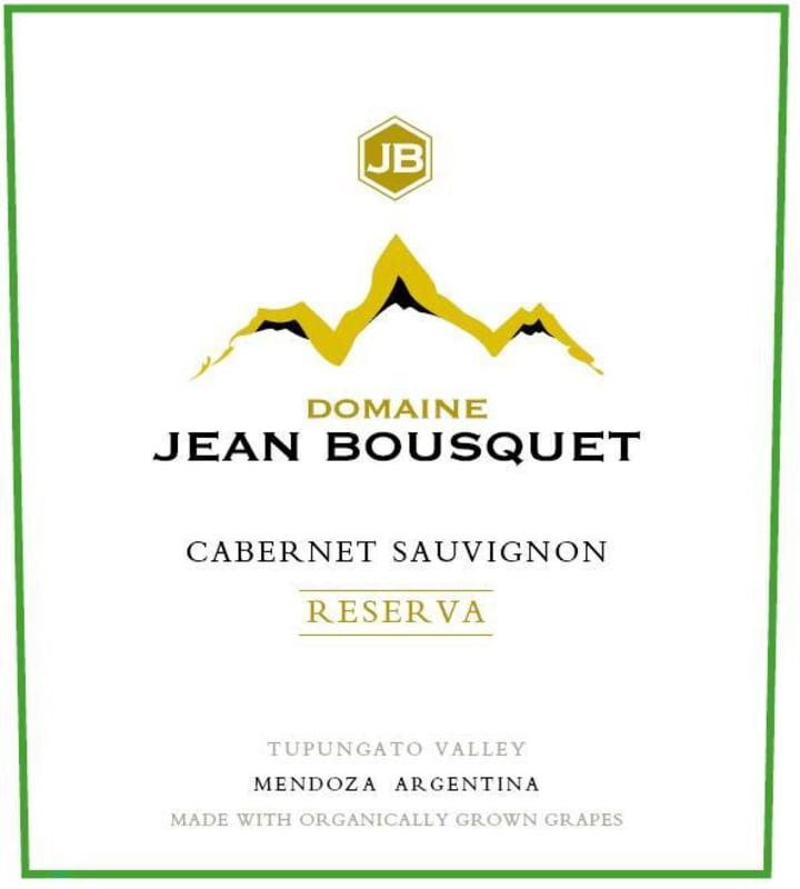 Domaine Bousquet Reserva Organic Cabernet Sauvignon 2012 Front Label