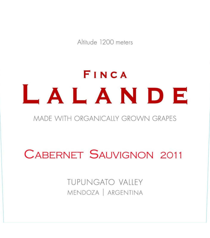 Domaine Bousquet Finca Lalande Organic Cabernet Sauvignon 2011 Front Label