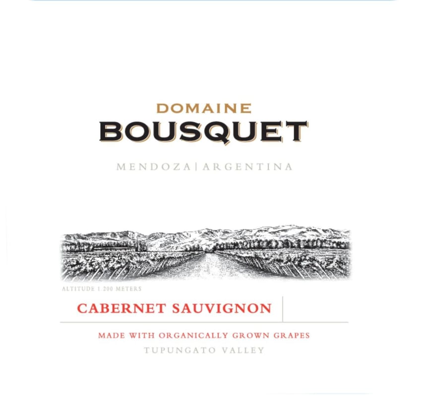 Domaine Bousquet Organic Cabernet Sauvignon 2012 Front Label