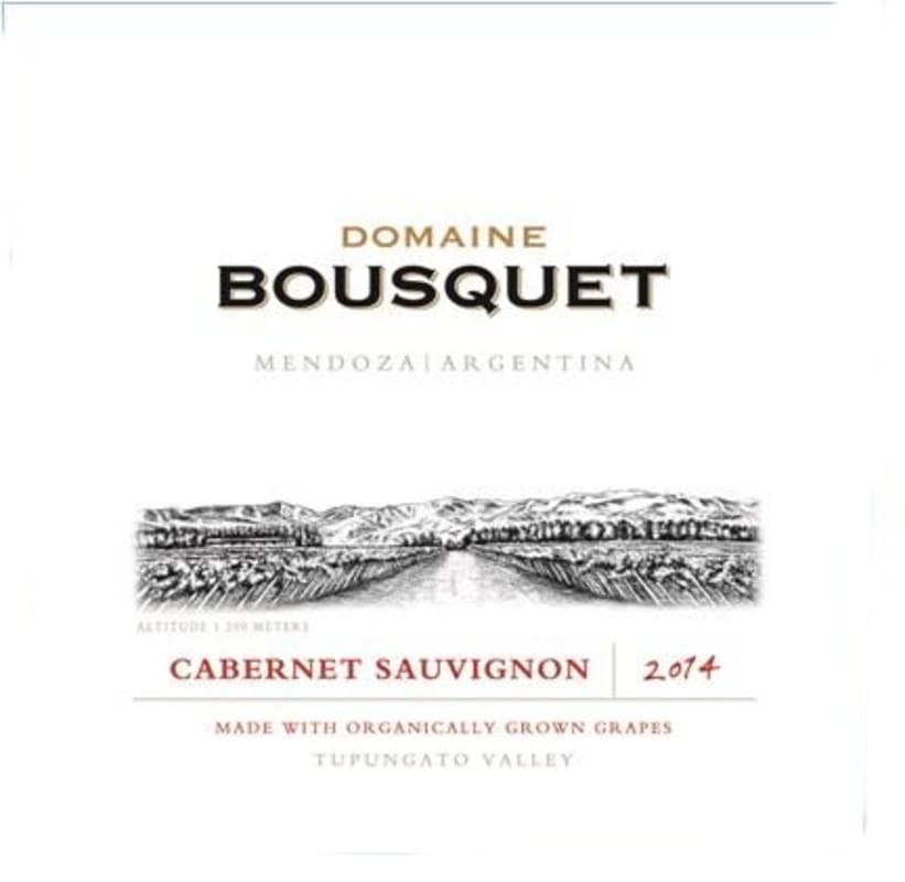 Domaine Bousquet Organic Cabernet Sauvignon 2014 Front Label