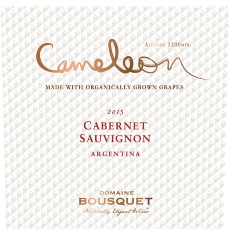 Domaine Bousquet Cameleon Organic Cabernet Sauvignon 2015 Front Label