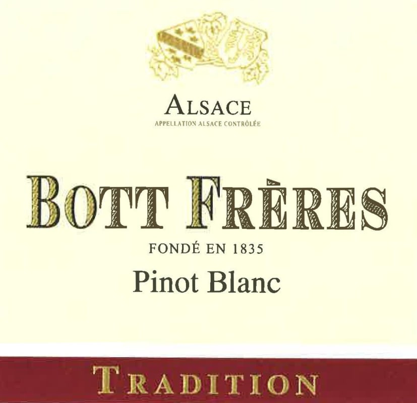 Domaine Bott Freres Pinot Blanc 2014 Front Label
