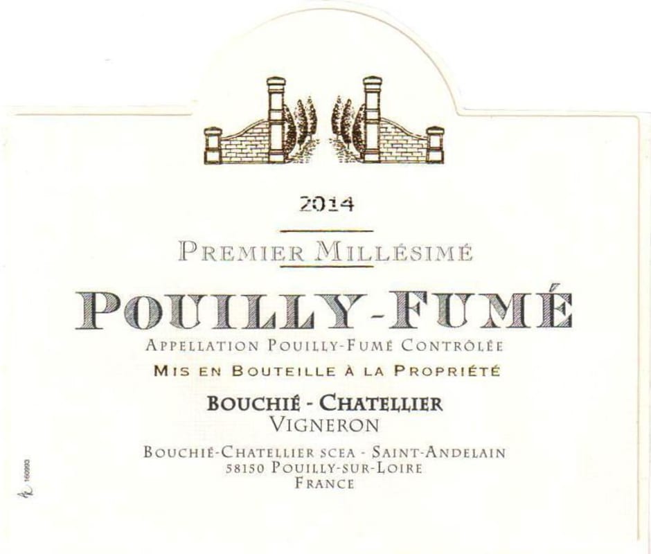Domaine Bouchie-Chatellier Pouilly-Fume Premier Millesime 2014 Front Label
