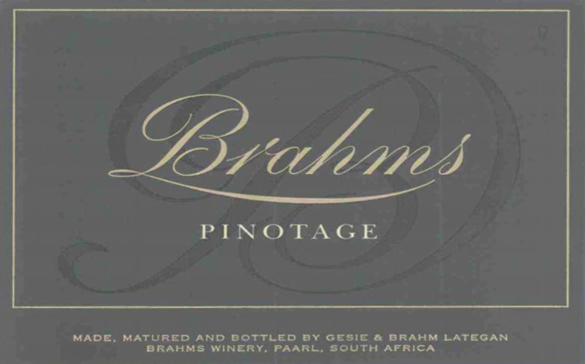 Domaine Brahms Pinotage 2007 Front Label