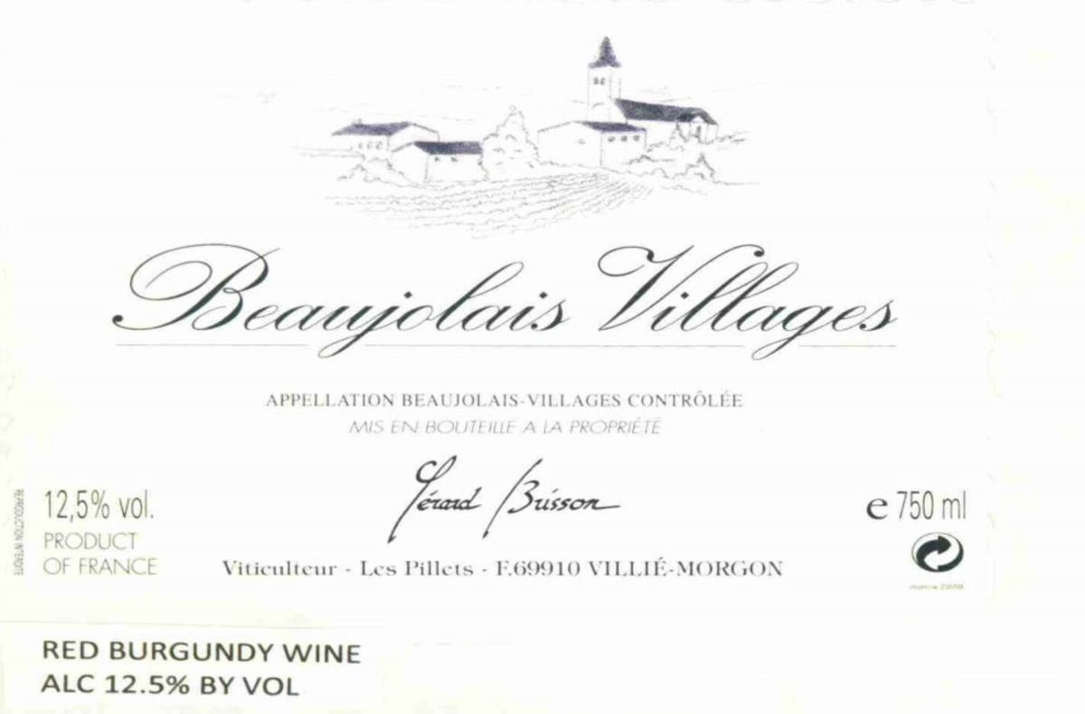 Domaine Brisson Beaujolais-Villages 2010 Front Label