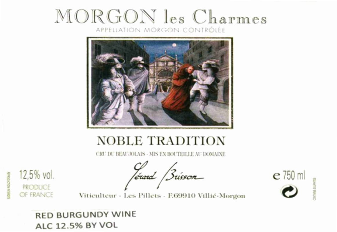 Domaine Brisson Morgon Les Charmes Noble Tradition 2009 Front Label