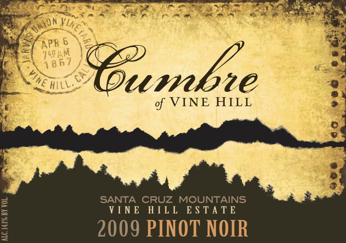 Cumbre of Vine Hill Pinot Noir 2009 Front Label