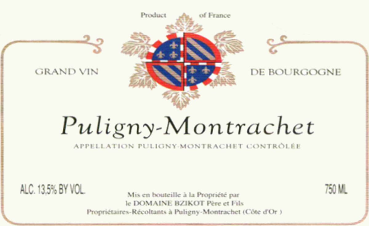 Domaine Bzikot Puligny-Montrachet 2008 Front Label