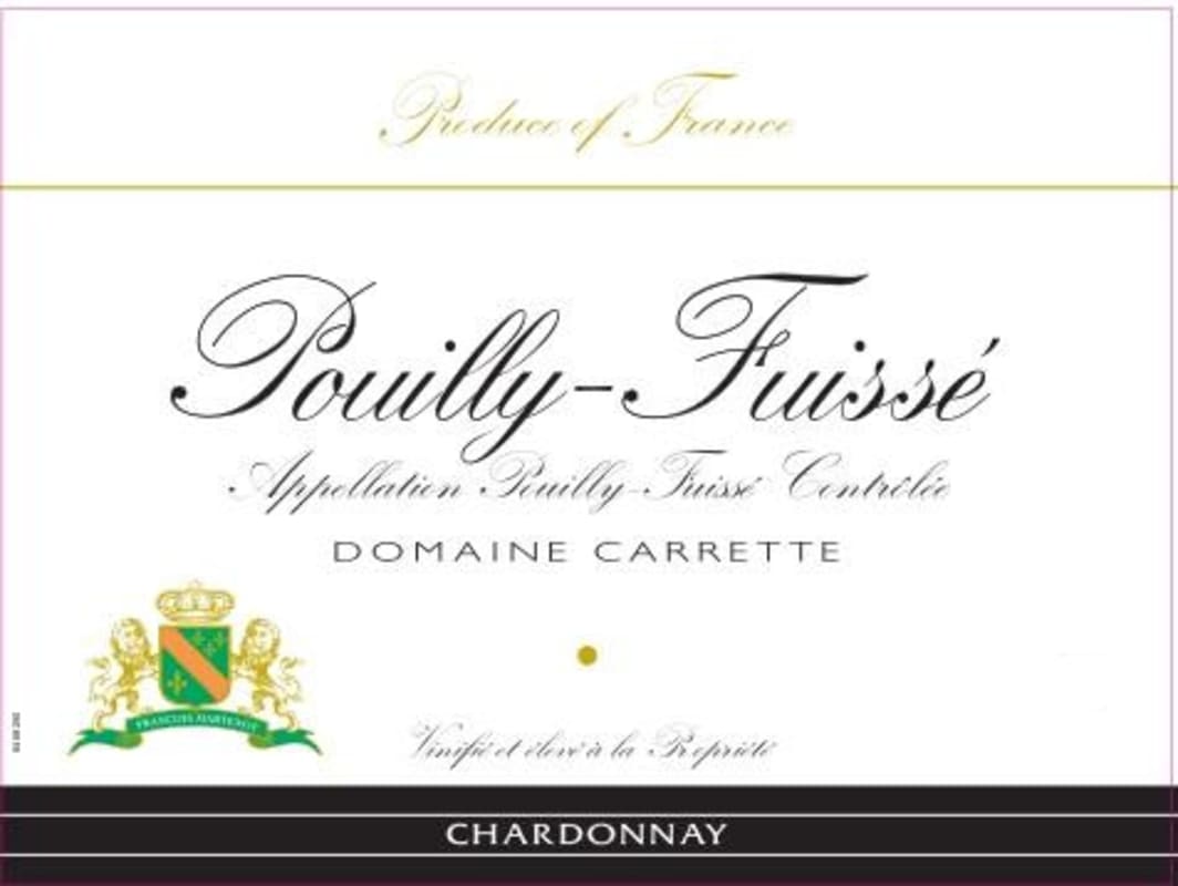 Domaine Carette Pouilly-Fuisse 2010 Front Label