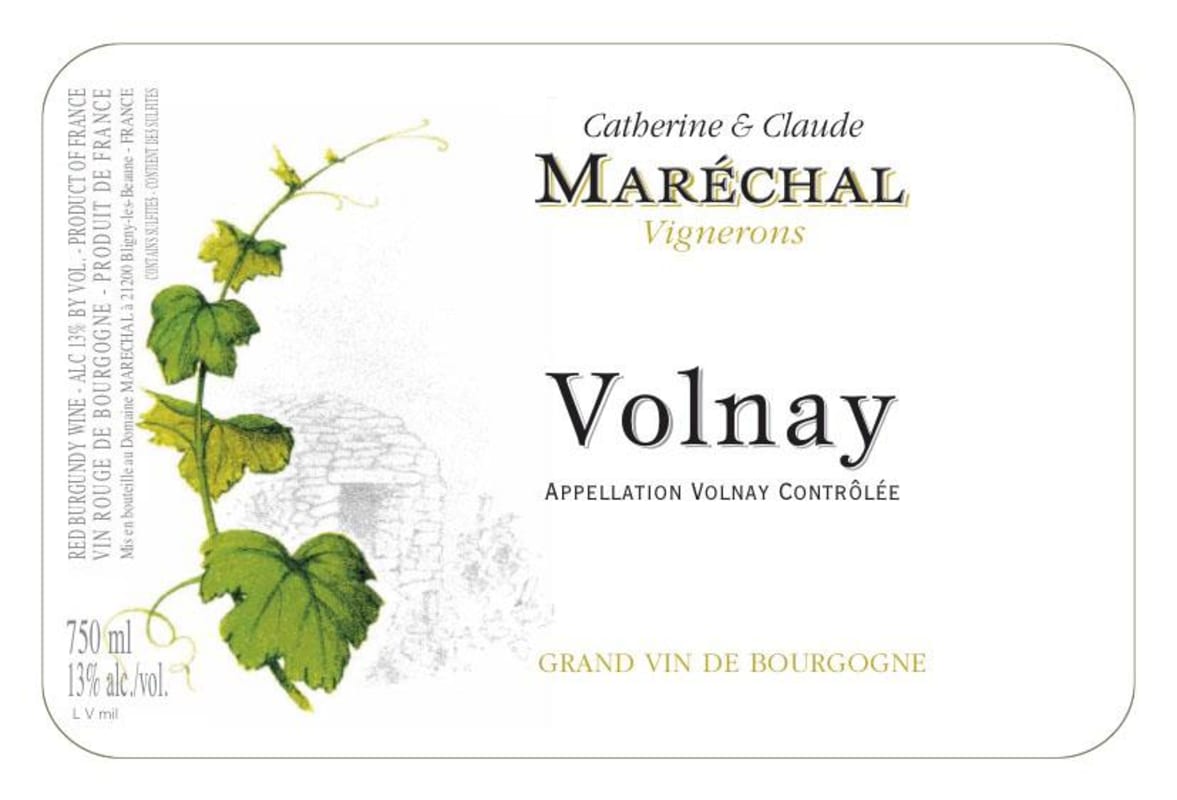Domaine Catherine & Claude Marechal Marechal Volnay 2013 Front Label