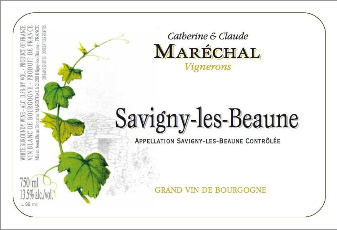 Domaine Catherine & Claude Marechal Savigny-les-Beaune Blanc 2013 Front Label