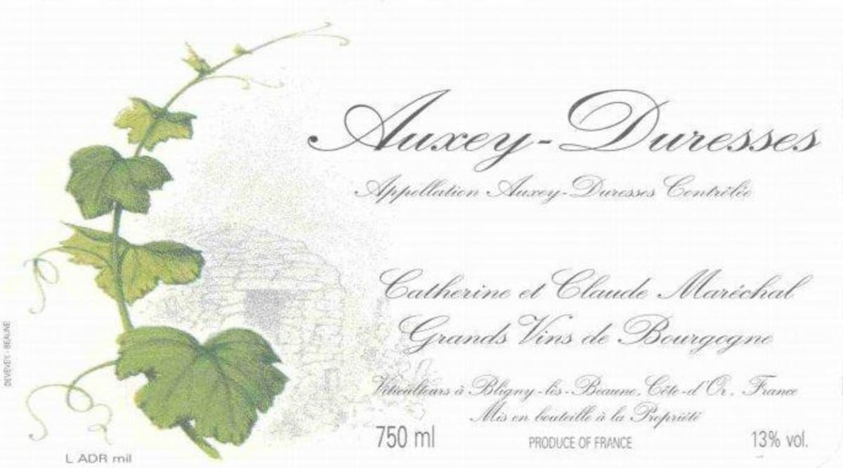 Domaine Catherine & Claude Marechal Auxey-Duresses 2010 Front Label