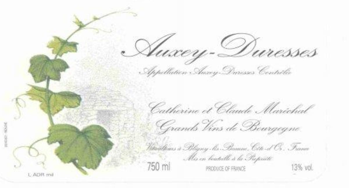Domaine Catherine & Claude Marechal Auxey-Duresses 2012 Front Label