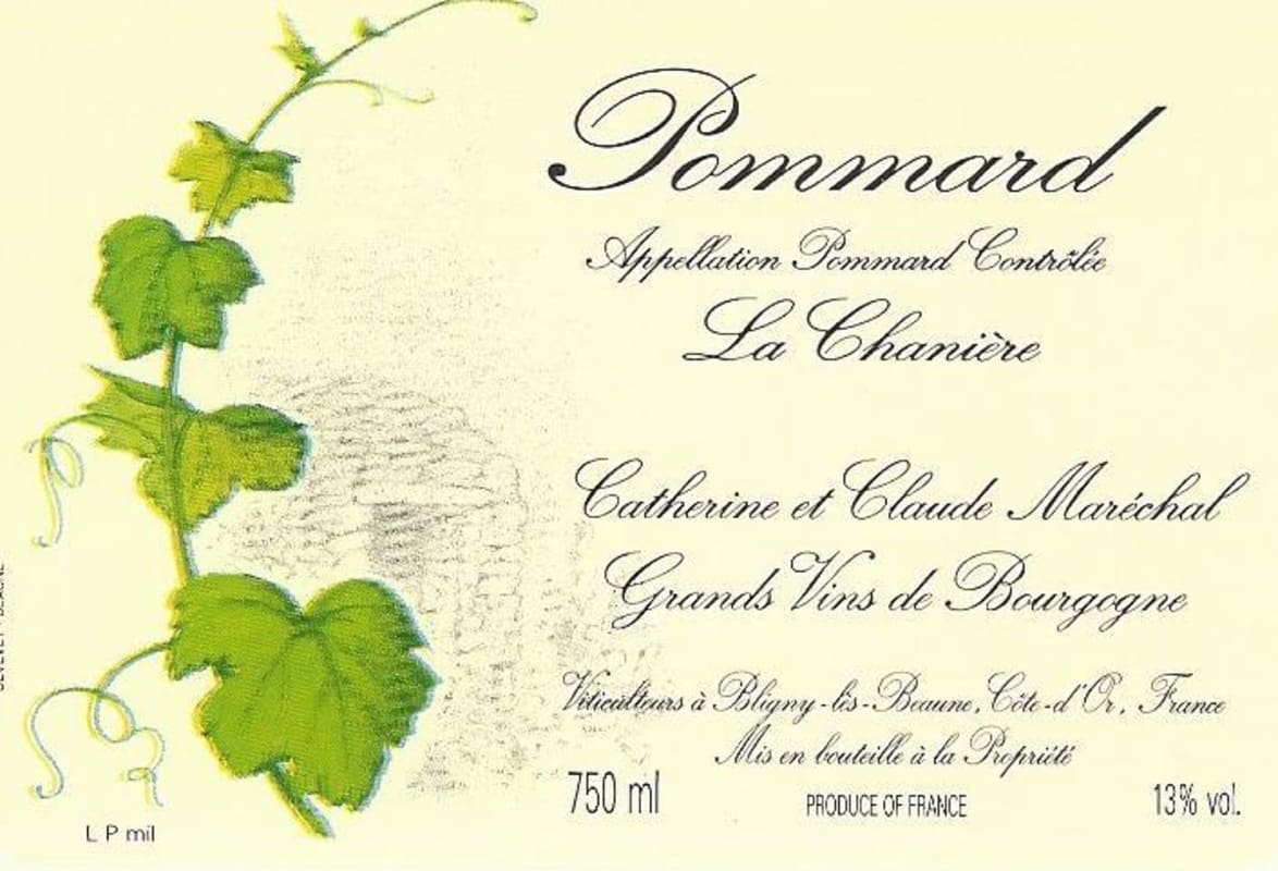 Domaine Catherine & Claude Marechal Pommard La Chaniere 2011 Front Label