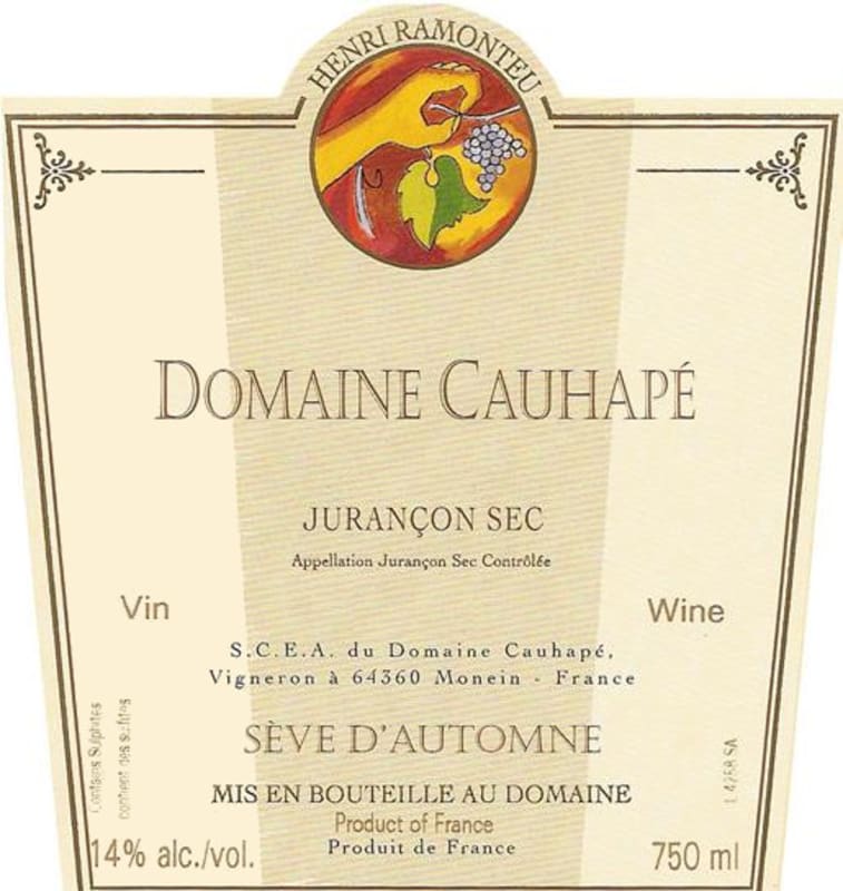 Domaine Cauhape Seve d'Automne Sec 2007 Front Label