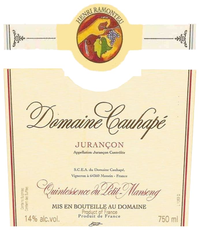 Domaine Cauhape Quintessence du Petit Manseng Moelleux 2004 Front Label