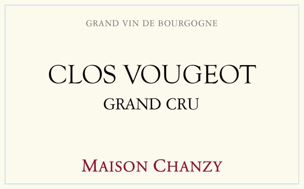 Maison Chanzy Clos de Vougeot Grand Cru 2012 Front Label