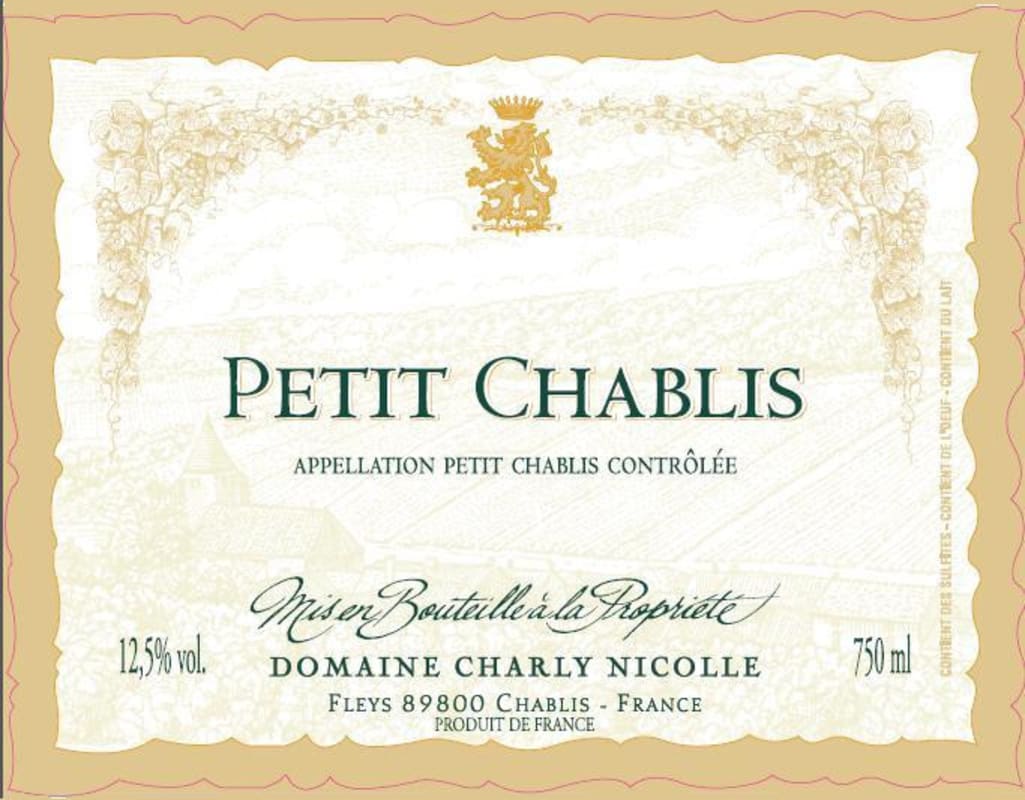 Domaine Charly Nicolle Petit Chablis 2013 Front Label