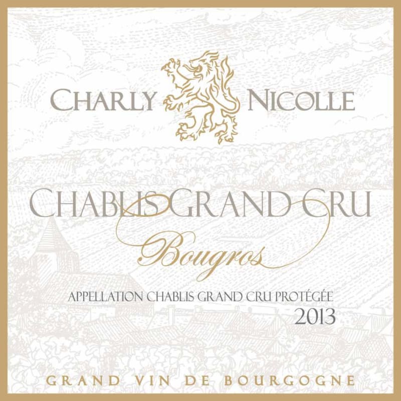 Domaine Charly Nicolle Chablis Bougros Grand Cru 2013 Front Label