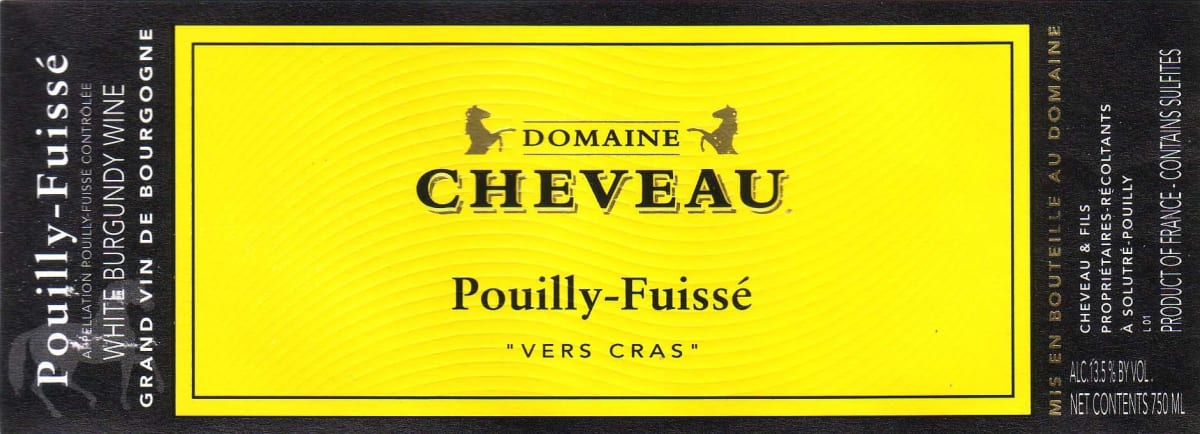 Domaine Cheveau Pouilly-Fuisse Vers Cras 2012 Front Label