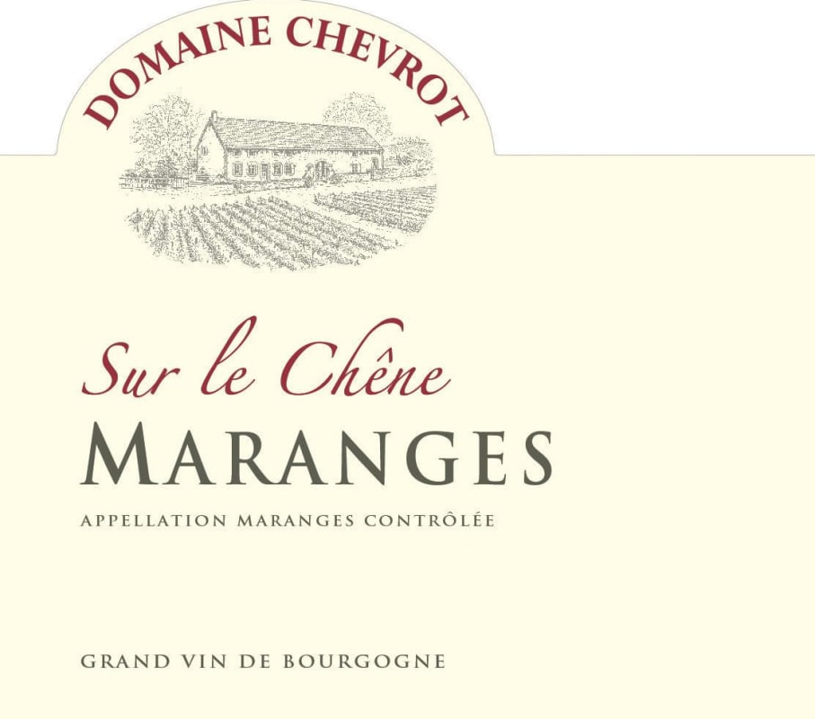 Domaine Chevrot et Fils Maranges Sur Le Chene Rouge 2013 Front Label