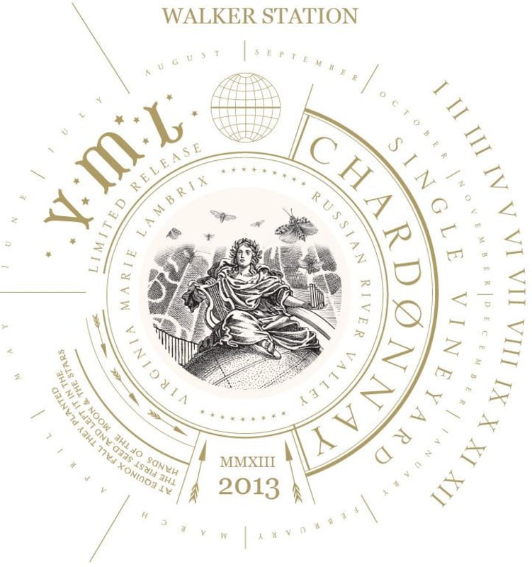 VML Winery Walker Station Chardonnay 2013 Front Label