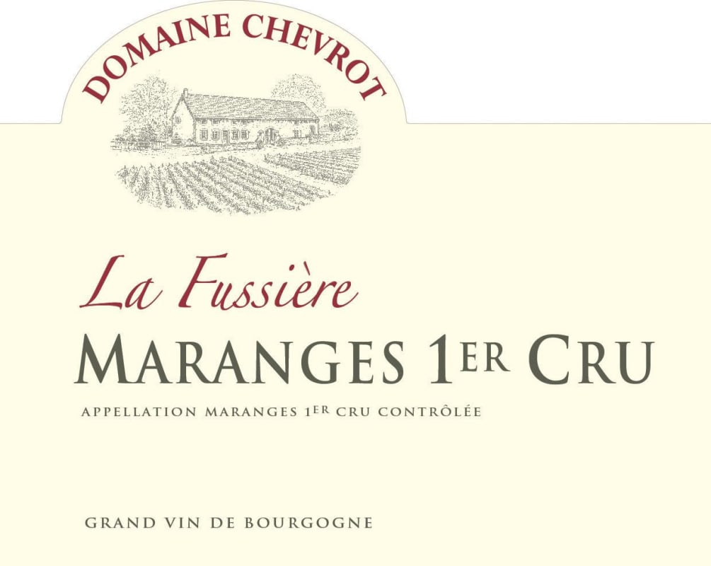 Domaine Chevrot et Fils Maranges La Fussiere Premier CRU 2014 Front Label