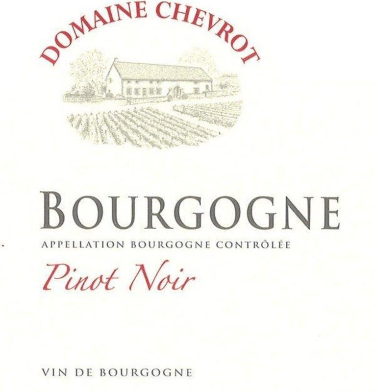 Domaine Chevrot et Fils Bourgogne Pinot Noir 2014 Front Label
