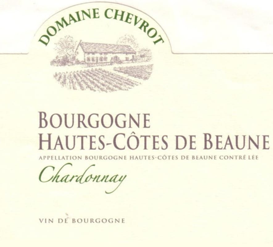 Domaine Chevrot et Fils Bourgogne Hautes Cotes de Beaune Chardonnay 2010 Front Label