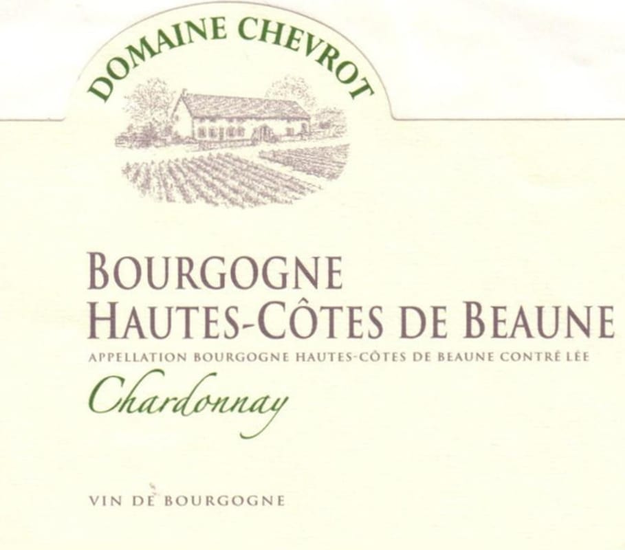 Domaine Chevrot et Fils Bourgogne Hautes Cotes de Beaune Chardonnay 2009 Front Label