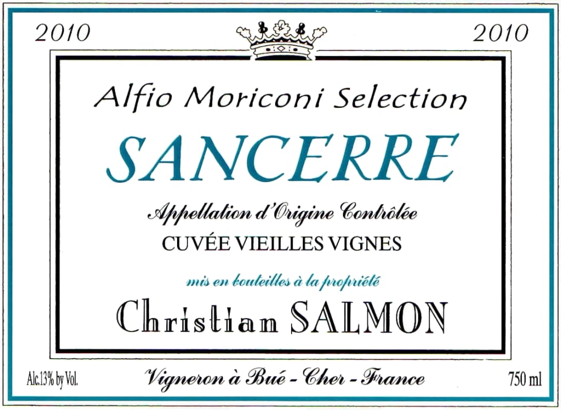 Domaine Christian Salmon Sancerre Vieilles Vignes 2010 Front Label