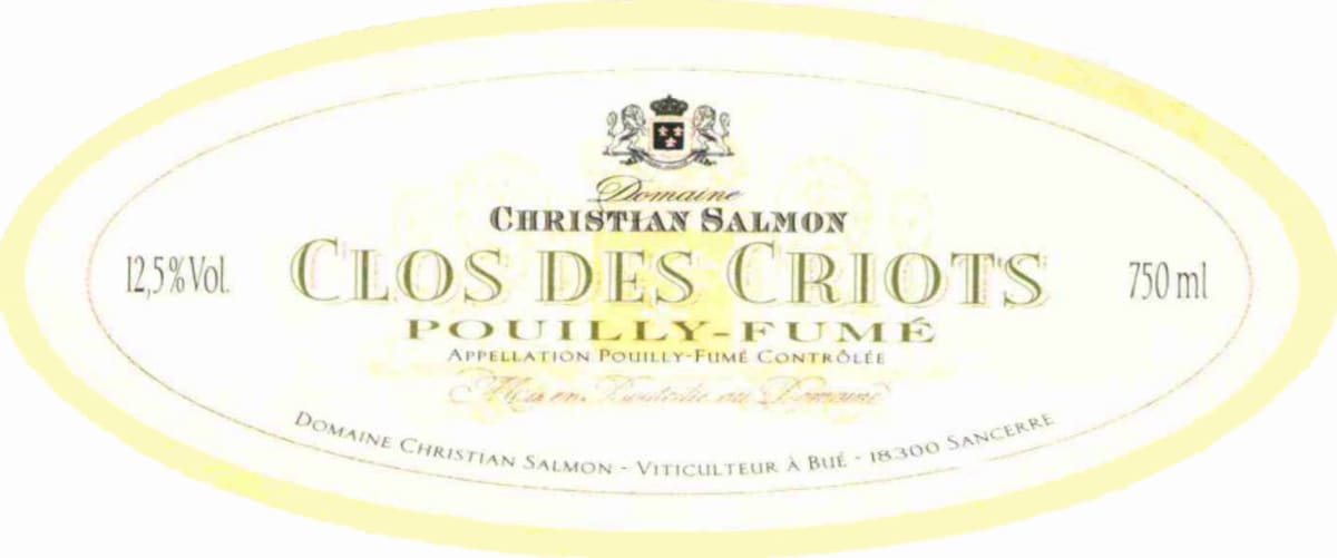 Domaine Christian Salmon Pouilly-Fume Clos des Criots 2008 Front Label