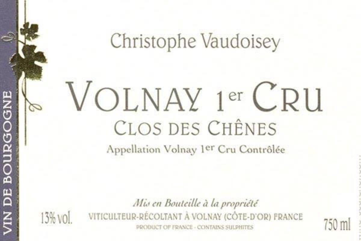 Domaine Christophe Vaudoisey Volnay Clos des Chenes Premier Cru 2014 Front Label