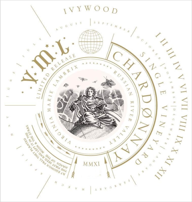 VML Winery Ivywood Chardonnay 2012 Front Label