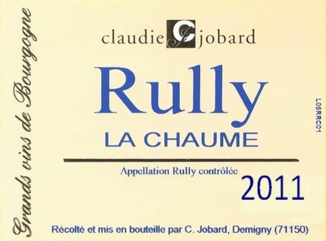Domaine Claudie Jobard Rully La Chaume 2011 Front Label