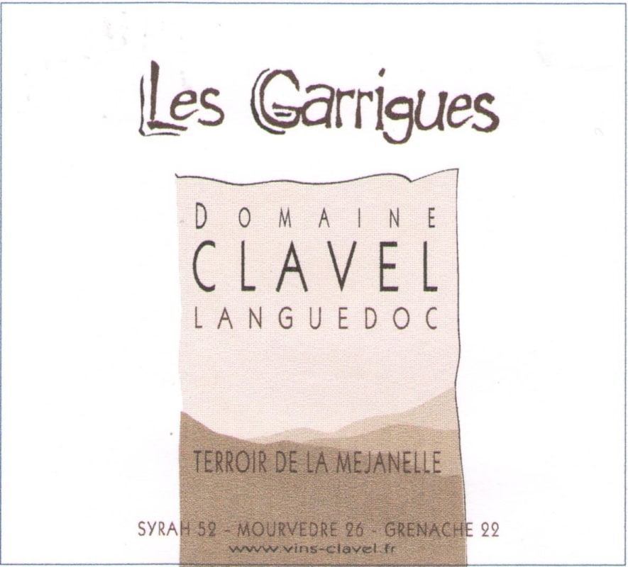 Domaine Clavel La Mejanelle Les Garrigues 2014 Front Label