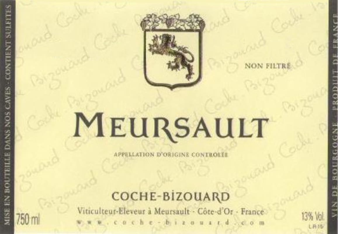 Domaine Coche-Bizouard Meursault 2010 Front Label