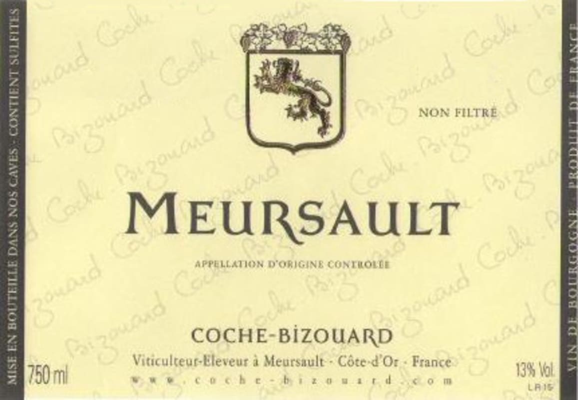 Domaine Coche-Bizouard Meursault 2007 Front Label