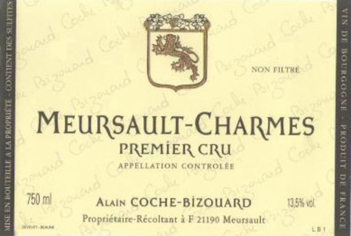 Domaine Coche-Bizouard Meursault Charmes Premier Cru 2010 Front Label