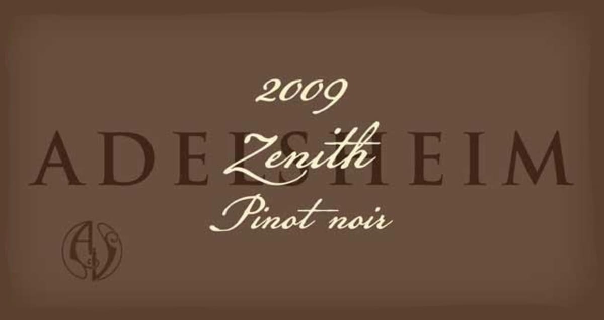 Adelsheim Zenith Pinot Noir 2009 Front Label