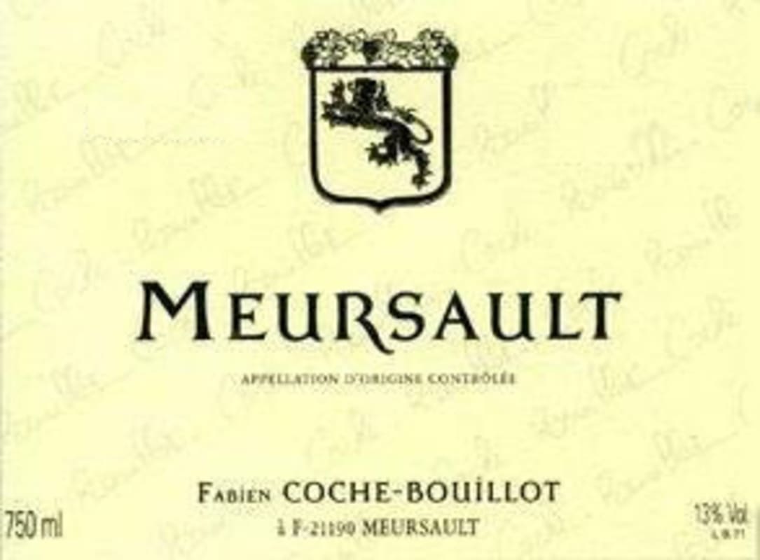 Domaine Coche-Bizouard Meursault 2013 Front Label