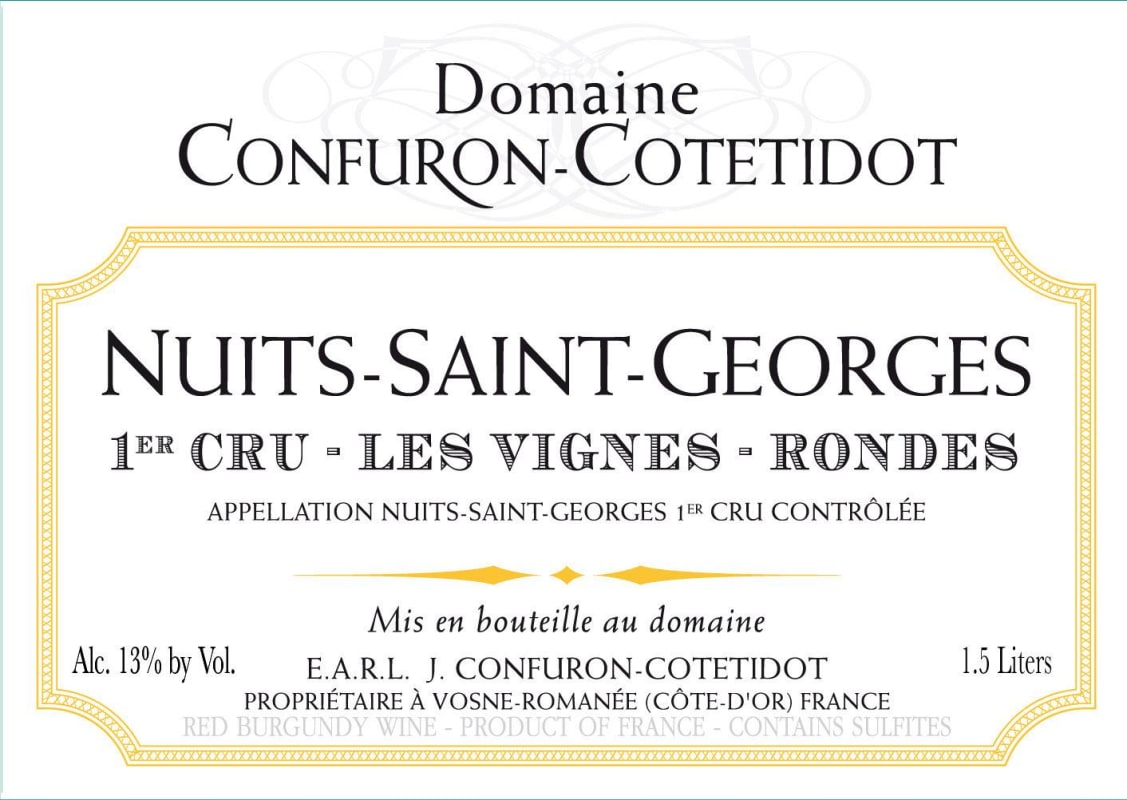 Domaine Confuron-Cotetidot Nuits-Saint-Georges Les Vignes-Rondes Premier Cru 2009 Front Label